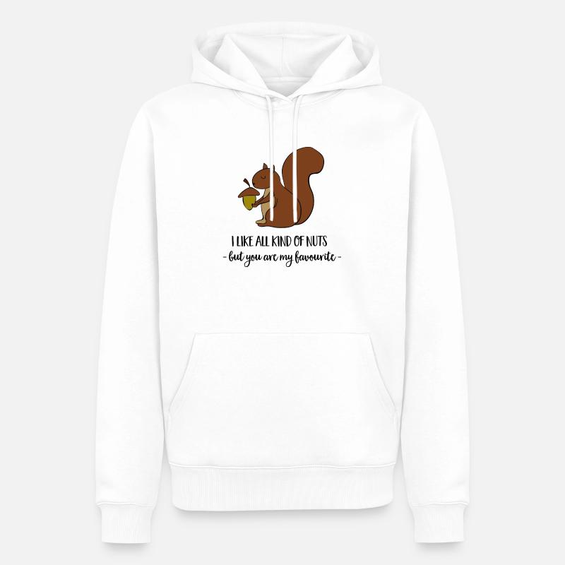 Eichhörnchen - Männer Premium Bio Hoodie - Weiß