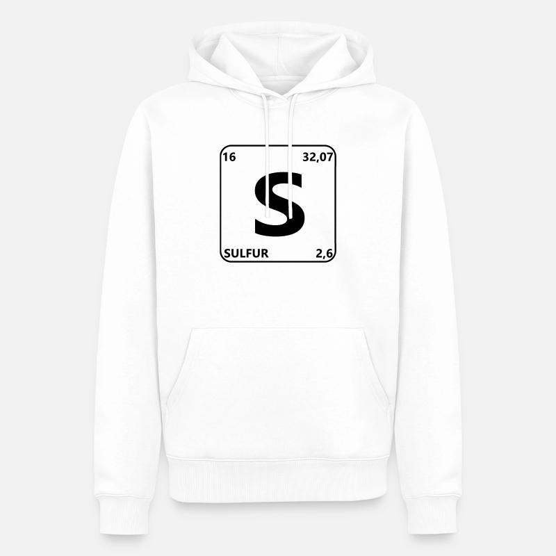 Schwefel - Männer Premium Bio Hoodie - Weiß