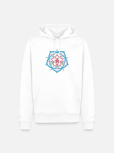 Venus flower Lotus - fineART - Men’s Premium Organic Hoodie - white