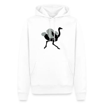 Strauss - Männer Premium Bio Hoodie - Weiß - Vorne - Nico (187cm)