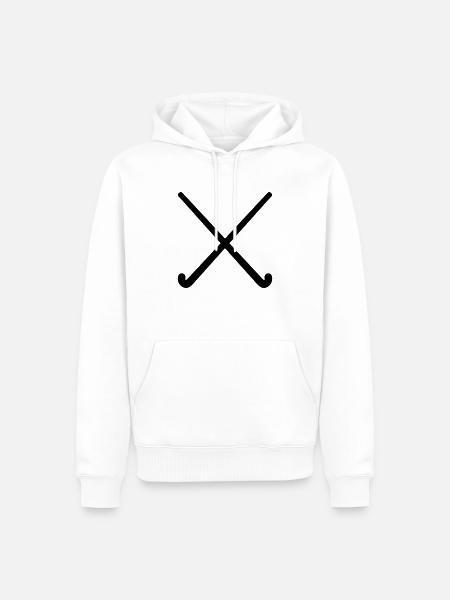 Hockey - Männer Premium Bio Hoodie - Weiß