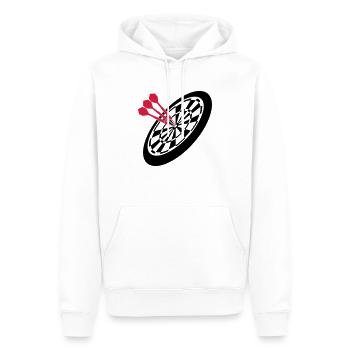 Dart Sport - Sweat à capuche Premium bio Homme - blanc - Devant - Nico (187cm)