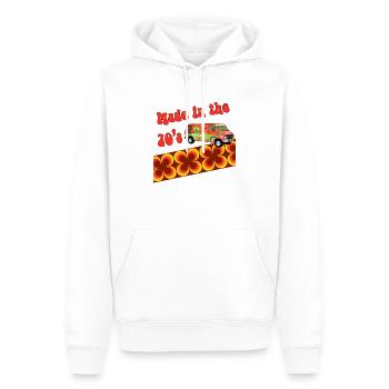 made in the 70s - Sweat à capuche Premium bio Homme - blanc - Devant - Nico (187cm)