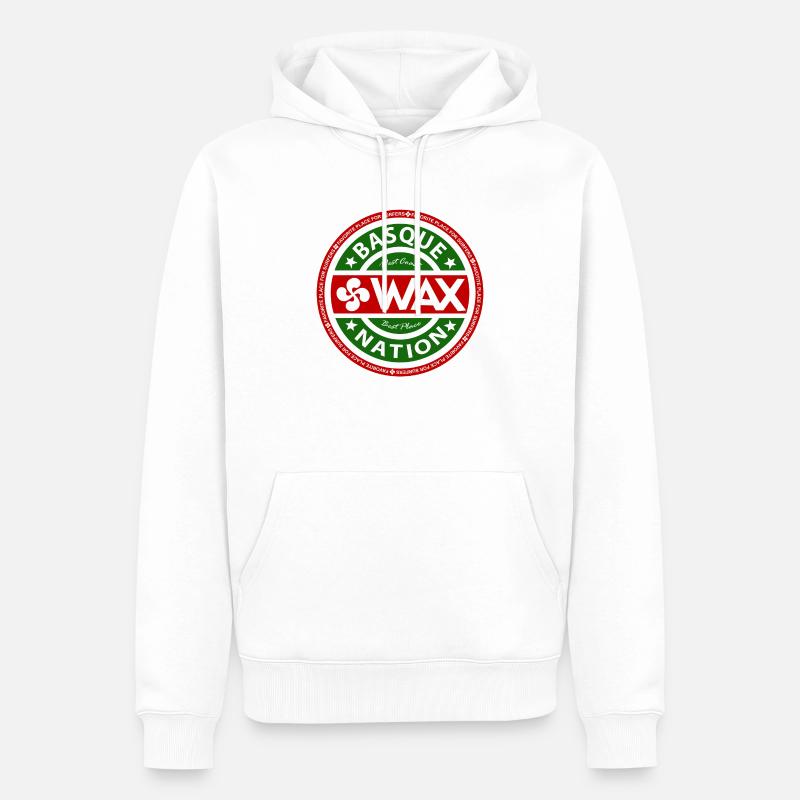 Basque Wax 2 - Sweat à capuche Premium bio Homme - blanc
