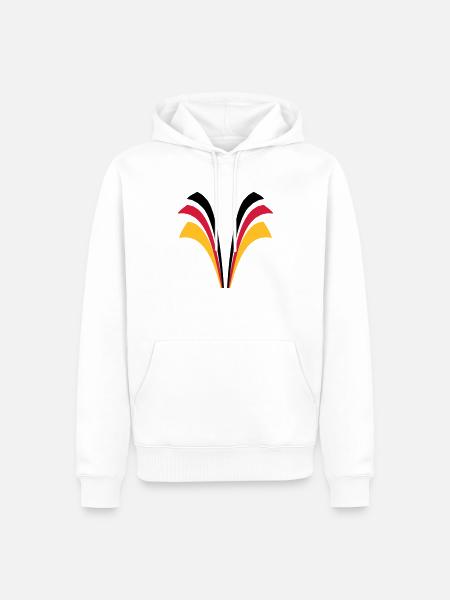 Strip lines flag of Germany - Men’s Premium Organic Hoodie - white