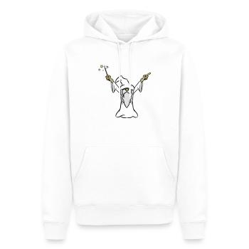 Wizard Magic Hat magic wand - Men’s Premium Organic Hoodie - white - Front - Nico (187cm)