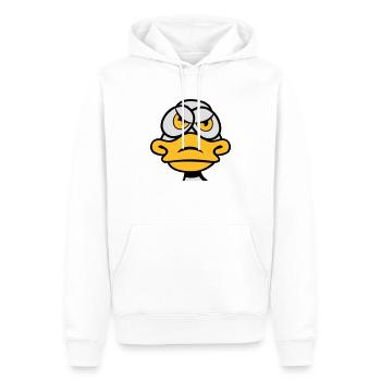 Ente schlecht gelaunt böse - Männer Premium Bio Hoodie - Weiß - Vorne - Nico (187cm)