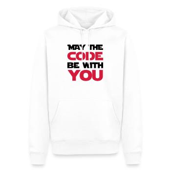 May the code be with you - Sweat à capuche Premium bio Homme - blanc - Devant - Nico (187cm)