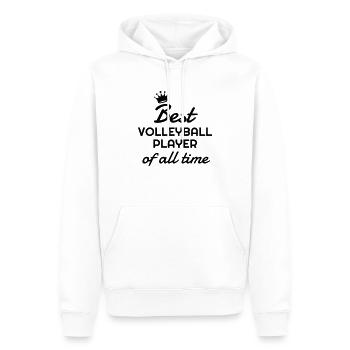Volleyball - Volley Ball - Volley-Ball - Sport - Sweat à capuche Premium bio Homme - blanc - Devant - Nico (187cm)