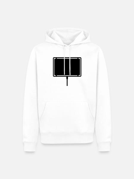 ortsschild - Männer Premium Bio Hoodie - Weiß
