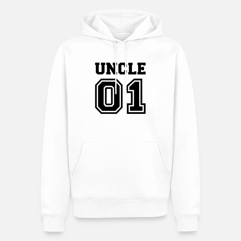 Onkel - Männer Premium Bio Hoodie - Weiß