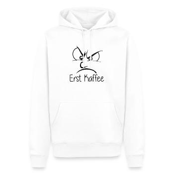 Kaffee / erst kaffee / morgenmuffel - Männer Premium Bio Hoodie - Weiß - Vorne - Nico (187cm)
