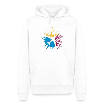 Avion de largage coloré - Sweat à capuche Premium bio Homme - blanc - Devant - Nico (187cm)