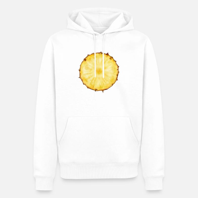 ananas - Sweat à capuche Premium bio Homme - blanc