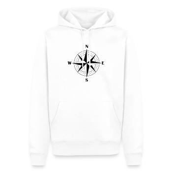 kompass 001 - Sweat à capuche Premium bio Homme - blanc - Devant - Nico (187cm)