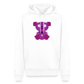 Chiots - Sweat à capuche Premium bio Homme - blanc - Devant - Nico (187cm)