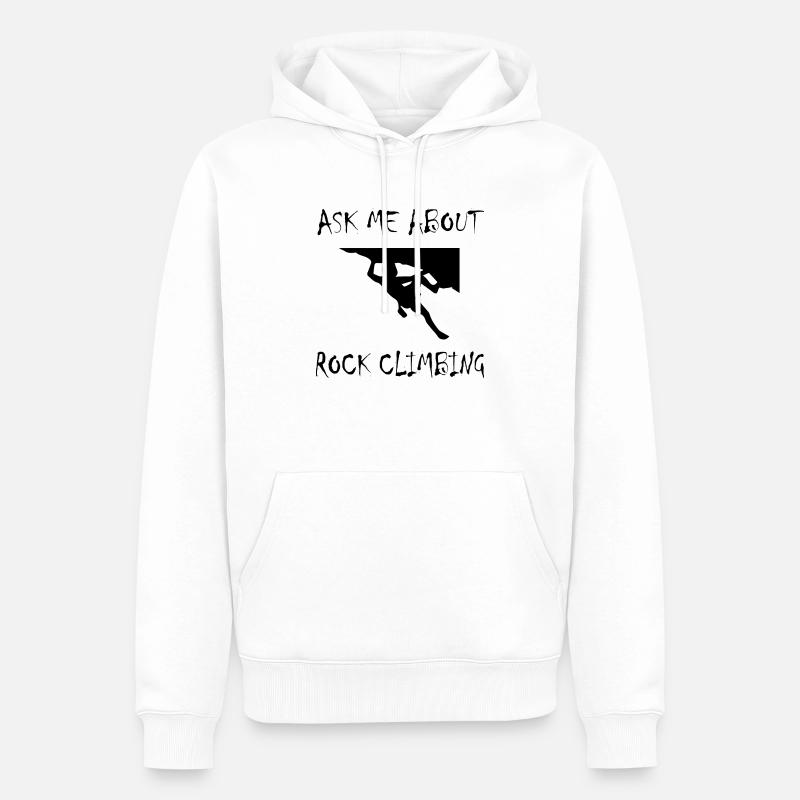 Bouldern Klettern Climbing - Männer Premium Bio Hoodie - Weiß