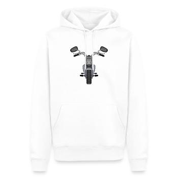 Motorrad - Männer Premium Bio Hoodie - Weiß - Vorne - Nico (187cm)