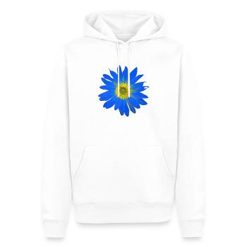 Sonnenblume Ukraine Flagge Fahne Gelb Blau Farben - Männer Premium Bio Hoodie - Weiß - Vorne - Nico (187cm)