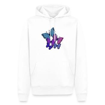 Schmetterlinge - Männer Premium Bio Hoodie - Weiß - Vorne - Nico (187cm)
