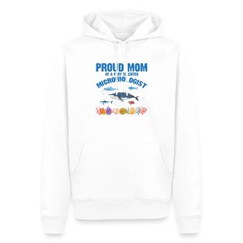 Proud Mom Microbiology Biology Biologist Sea - Men’s Premium Organic Hoodie - white - Front - Nico (187cm)