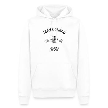 Team Conrad Cousins Beach The summer Black - Men’s Premium Organic Hoodie - white - Front - Nico (187cm)