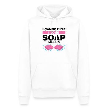 Homemade soap design for oil soap making - Men’s Premium Organic Hoodie - white - Front - Nico (187cm)