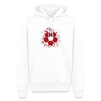 Japan Soccer Japanese Football 日本 Futbol - Männer Premium Bio Hoodie - Weiß - Vorne - Nico (187cm)