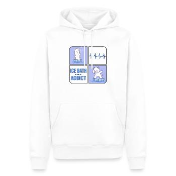 eisbader winterbader eisbär icebath addict - Sweat à capuche Premium bio Homme - blanc - Devant - Nico (187cm)