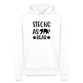 Fort comme un ours - Sweat à capuche Premium bio Homme - blanc - Devant - Nico (187cm)