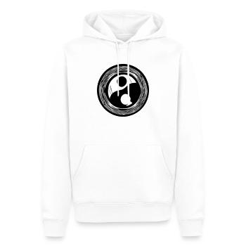 Yin Yang Sign Symbol Peace Happiness Vector 11 - Men’s Premium Organic Hoodie - white - Front - Nico (187cm)