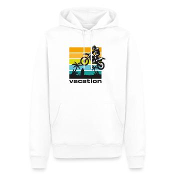 SUPER MOTO jump in vacation - Men’s Premium Organic Hoodie - white - Front - Nico (187cm)