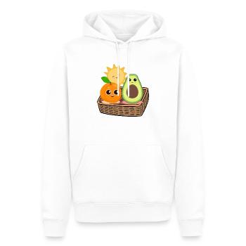 Obst - Männer Premium Bio Hoodie - Weiß - Vorne - Nico (187cm)