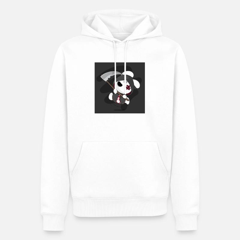 littel devil - Sweat à capuche Premium bio Homme - blanc
