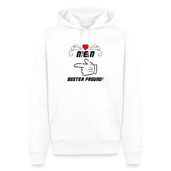 mein bester freund 2 - Männer Premium Bio Hoodie - Weiß - Vorne - Nico (187cm)