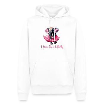 I dance like a butterfly - Männer Premium Bio Hoodie - Weiß - Vorne - Nico (187cm)