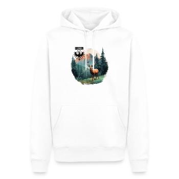 Tiroler Adler & Hirsch dem Land Tirol die Treue - Männer Premium Bio Hoodie - Weiß - Vorne - Nico (187cm)