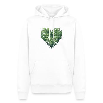 Monstera Heart Leaf Plants Variegata Love Plant - Sweat à capuche Premium bio Homme - blanc - Devant - Nico (187cm)