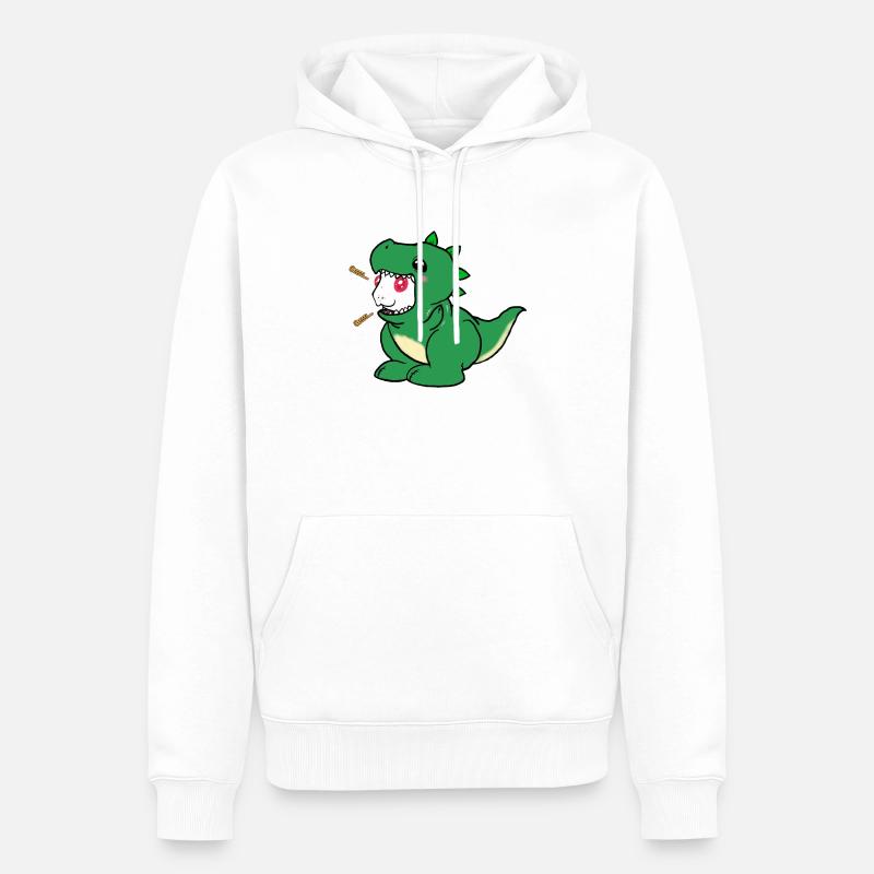 Ignazsaurus Rex - Terravlogger - Sweat à capuche Premium bio Homme - blanc