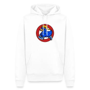 canard coureur - Sweat à capuche Premium bio Homme - blanc - Devant - Nico (187cm)