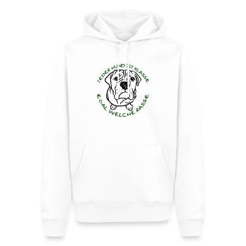 Tous les chiens sont géniaux - Bulldog - Sweat à capuche Premium bio Homme - blanc - Devant - Nico (187cm)