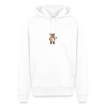 Die Bären-Saga - SINGEN - Männer Premium Bio Hoodie - Weiß - Vorne - Nico (187cm)
