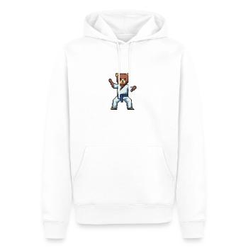 The Bear Saga - FIGHTING - Men’s Premium Organic Hoodie - white - Front - Nico (187cm)