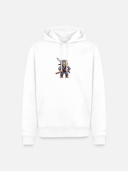 Die Bären-Saga - Ninja - Männer Premium Bio Hoodie - Weiß