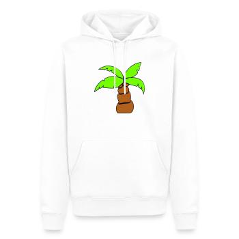Palme Insel Baum Strand Urlaub Kokosnuss Meer Cool - Sweat à capuche Premium bio Homme - blanc - Devant - Nico (187cm)