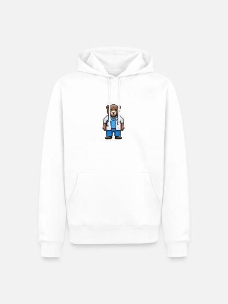 Die Bären-Saga - DOKTOR - Männer Premium Bio Hoodie - Weiß