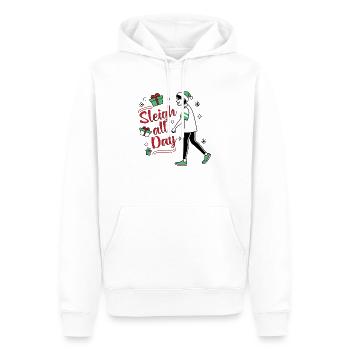 Funny Holiday Quotes Tshirt Quirky Christmas Humor - Men’s Premium Organic Hoodie - white - Front - Nico (187cm)
