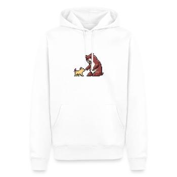 The Bear Saga - DOG - Men’s Premium Organic Hoodie - white - Front - Nico (187cm)