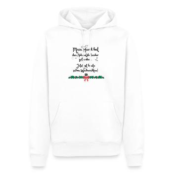 Drôle de dicton Noël pour les fans de chiens - Sweat à capuche Premium bio Homme - blanc - Devant - Nico (187cm)