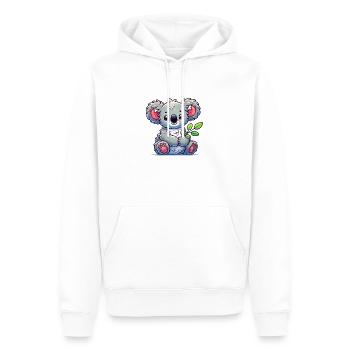 Koalabär - Männer Premium Bio Hoodie - Weiß - Vorne - Nico (187cm)